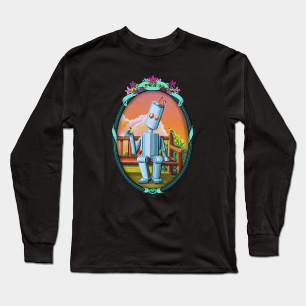 Bot & Birds Long Sleeve T-Shirt by Rocket Girl